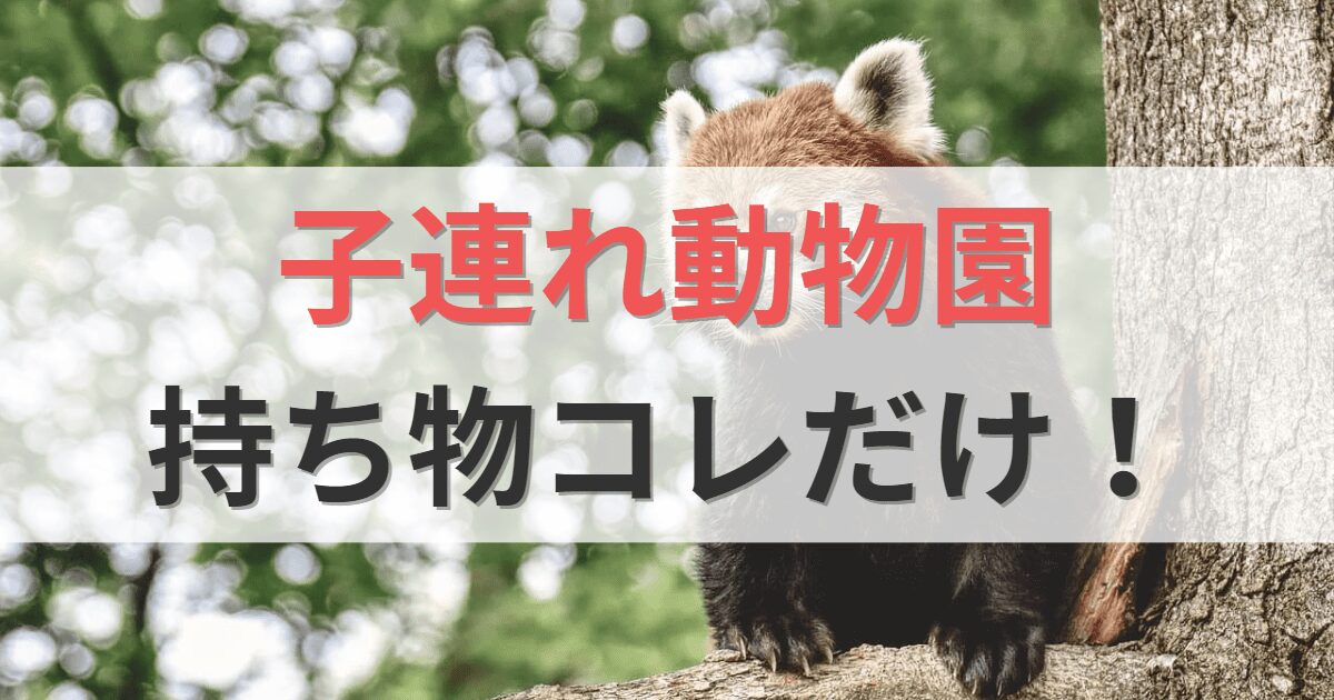 子連れ動物園の持ち物