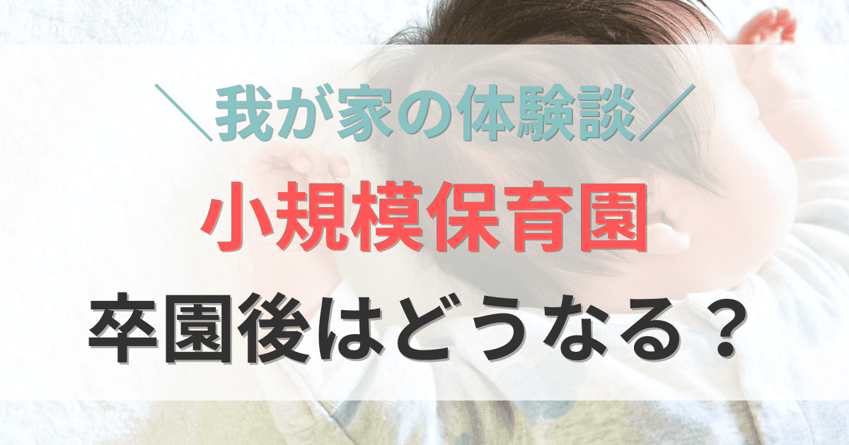 小規模保育園の卒園後はどうなる